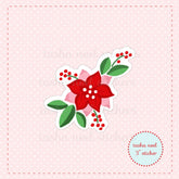 Christmas Flower Vinyl Sticker